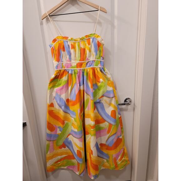 Peach Love Yellow Multiprint Maxi Dress with Pockets - Picture 7 of 9